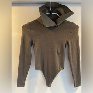 Wolford Opaque Natural Body Suit. Size Small.